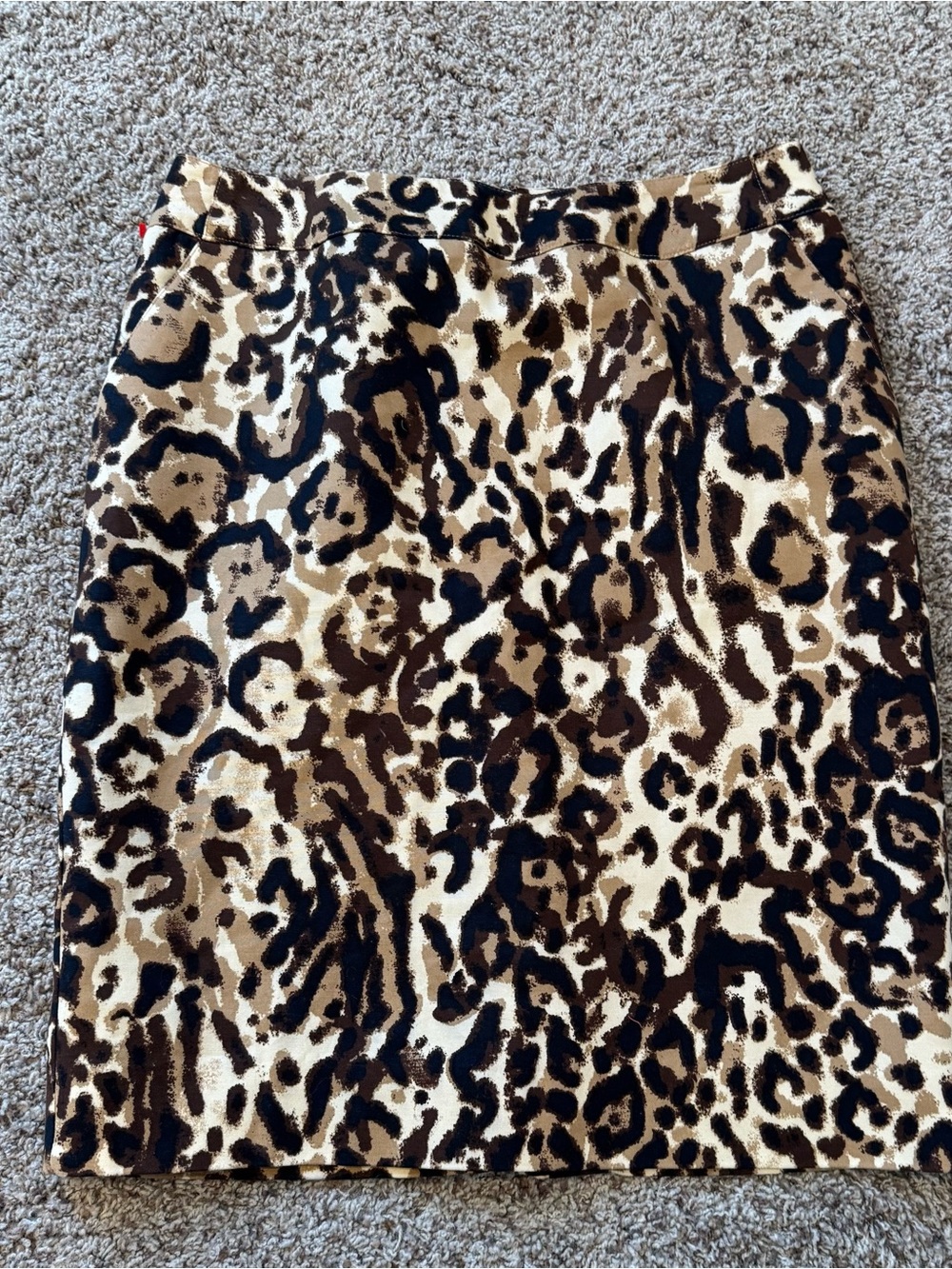 Merona Leopard-Print Pencil Skirt in Brown, Black, Cream